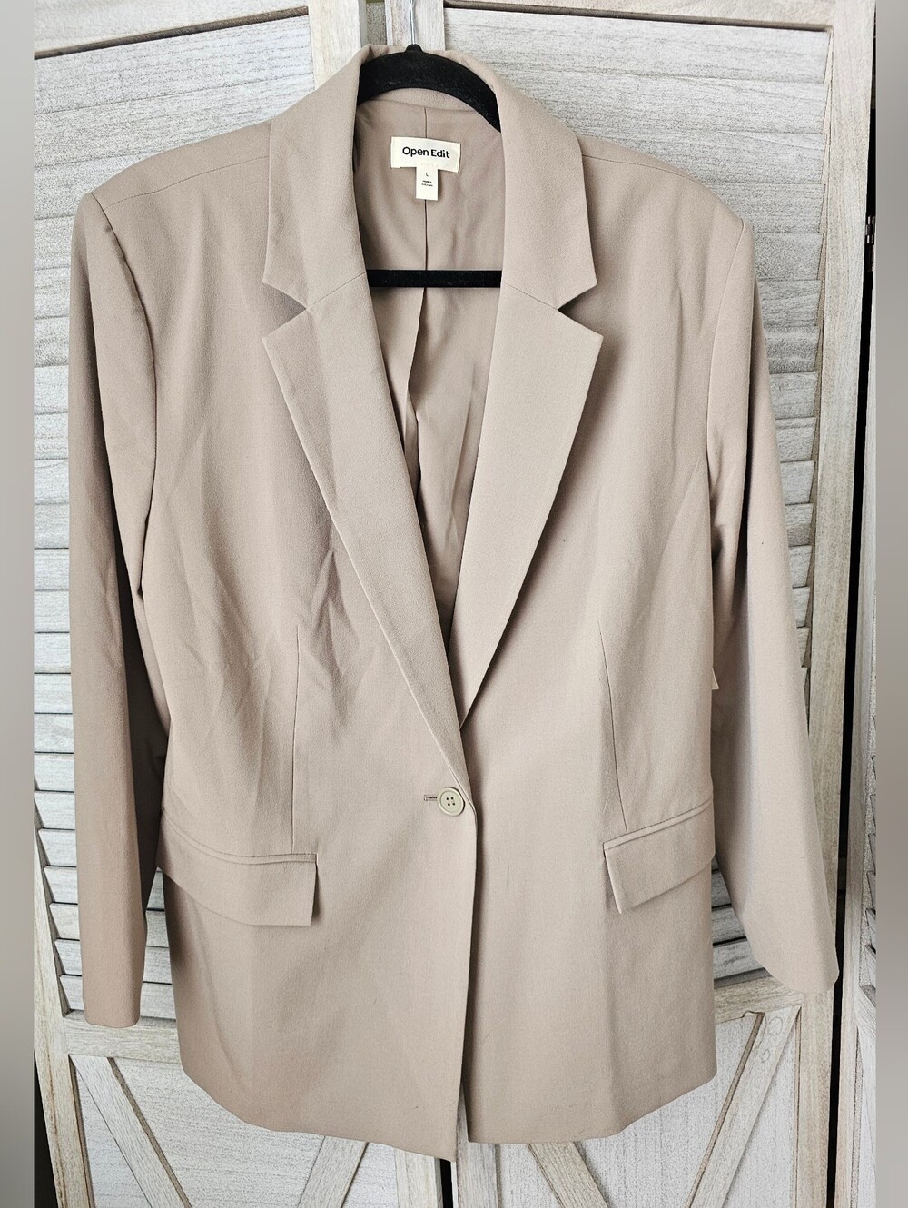 NWT Open Edit Grey Chia Oversized Blazer